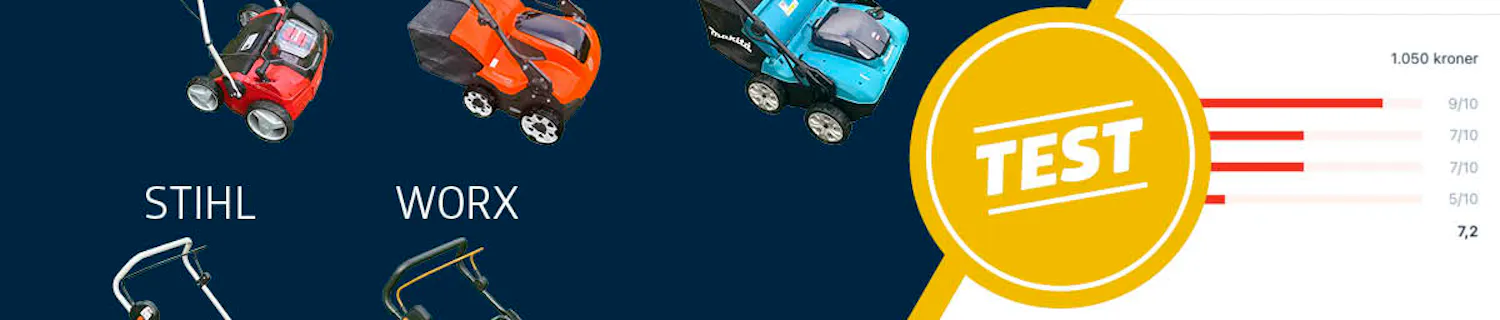 Test af plæneluftere på batteri Test af plæneluftere på batteri